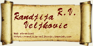 Ranđija Veljković vizit kartica